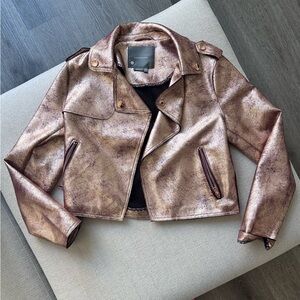 Anthropologie Brisa Metallic Cropped Moto Jacket
Rose Gold, SP